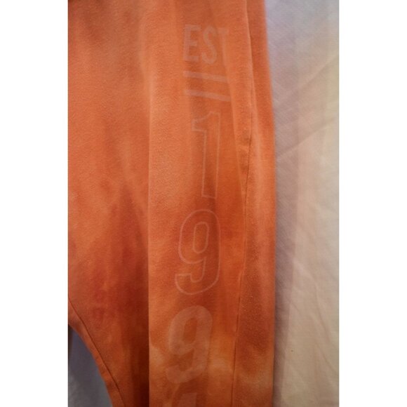 Women's Old Navy Orange Custom Bleach Dye Joggers Size L - Picture 2 of 7